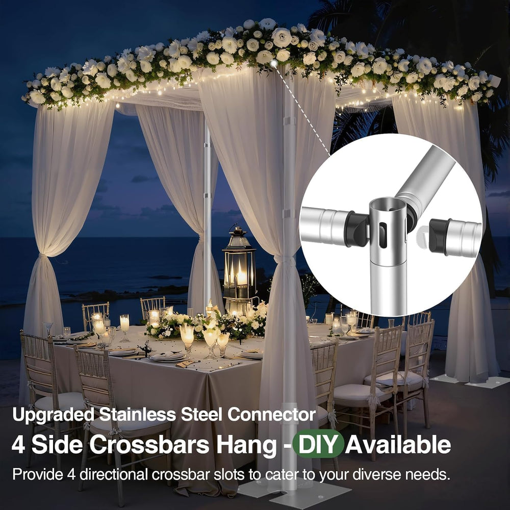 EMART Heavy Duty Backdrop Stand 10x10 Adjustable Photo Pipe and Drape Stand