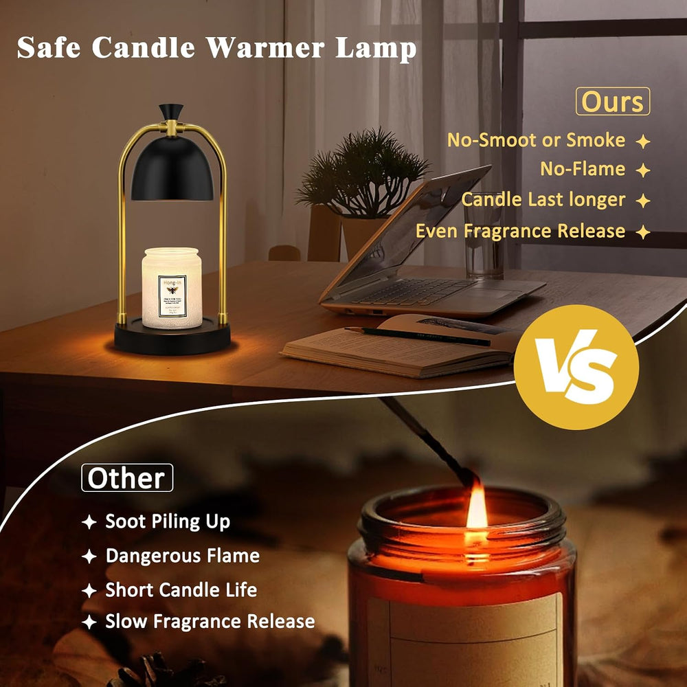 Black Candle Warmer Lamp,Birthday Gifts for Women Men