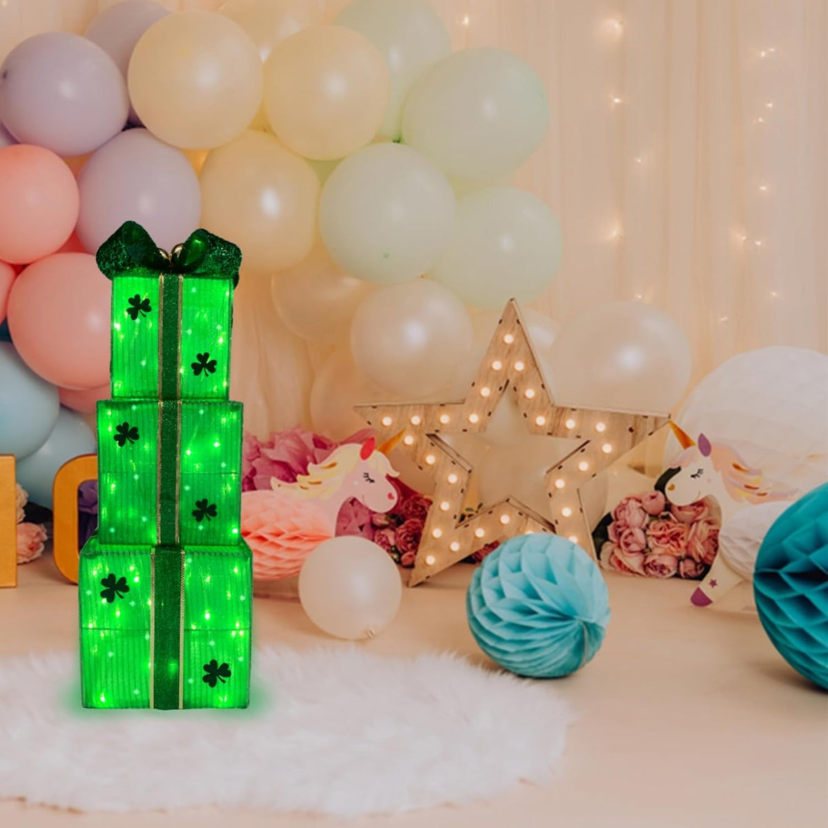 christmas lighted gift boxes set of 3, christmas showing dimensions