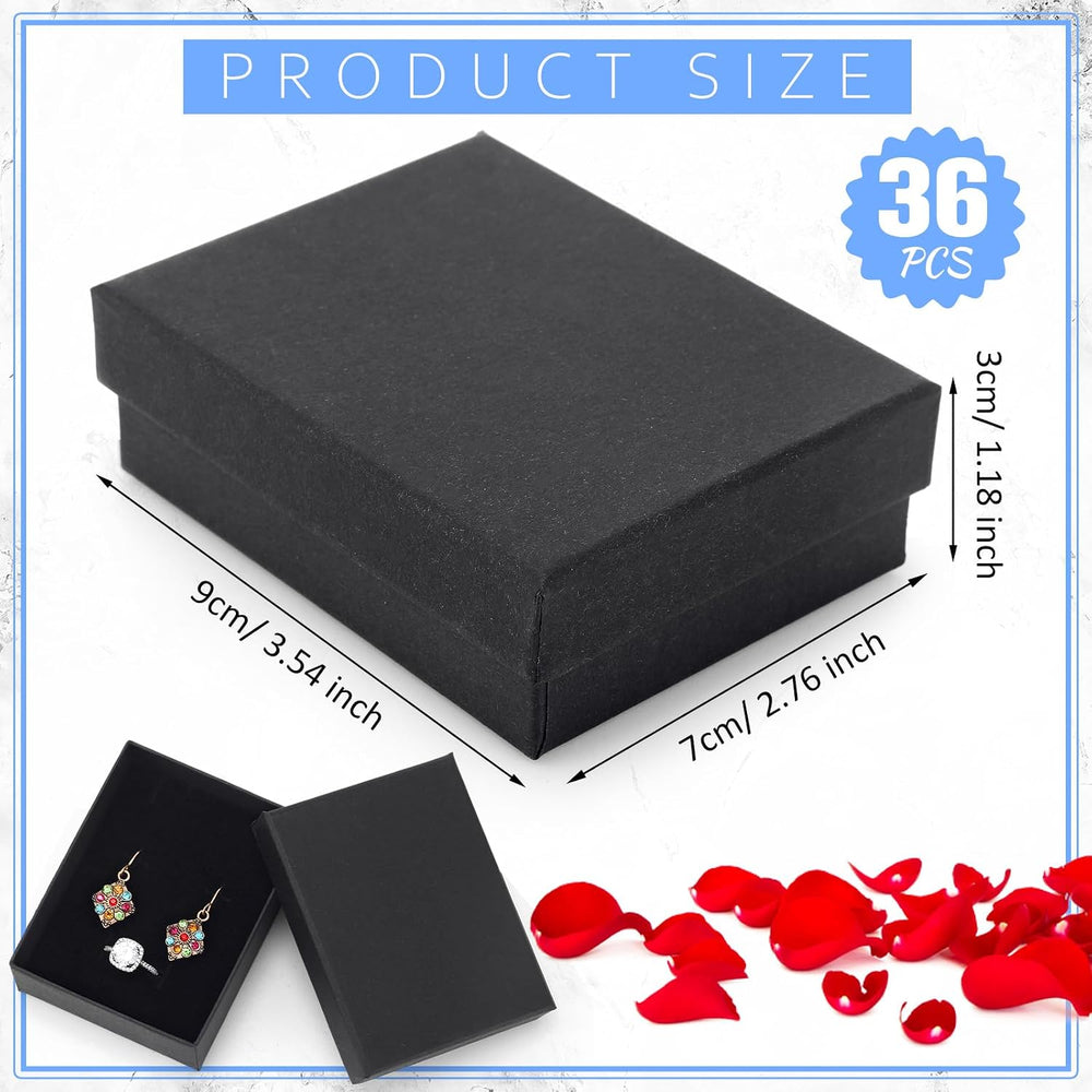 36 Pcs Jewelry Gift Boxes Cardboard Jewelry Boxes, Black