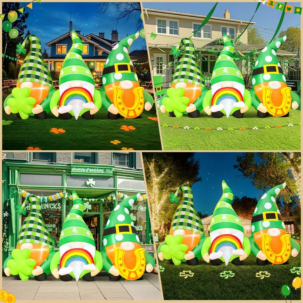 kooy 6ft st patricks day inflatables outdoor decorations shown in use