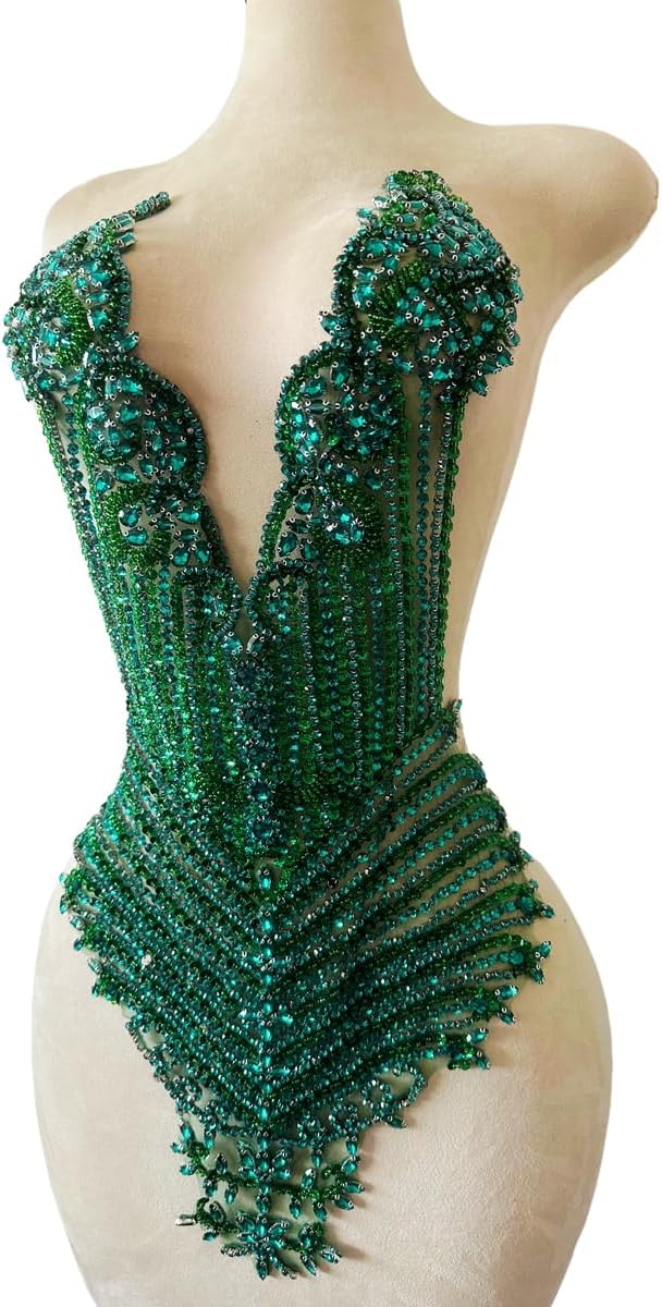 Handsewing Beads Sequins Rhinestones Large lace Applique Handmade shin Crysta...