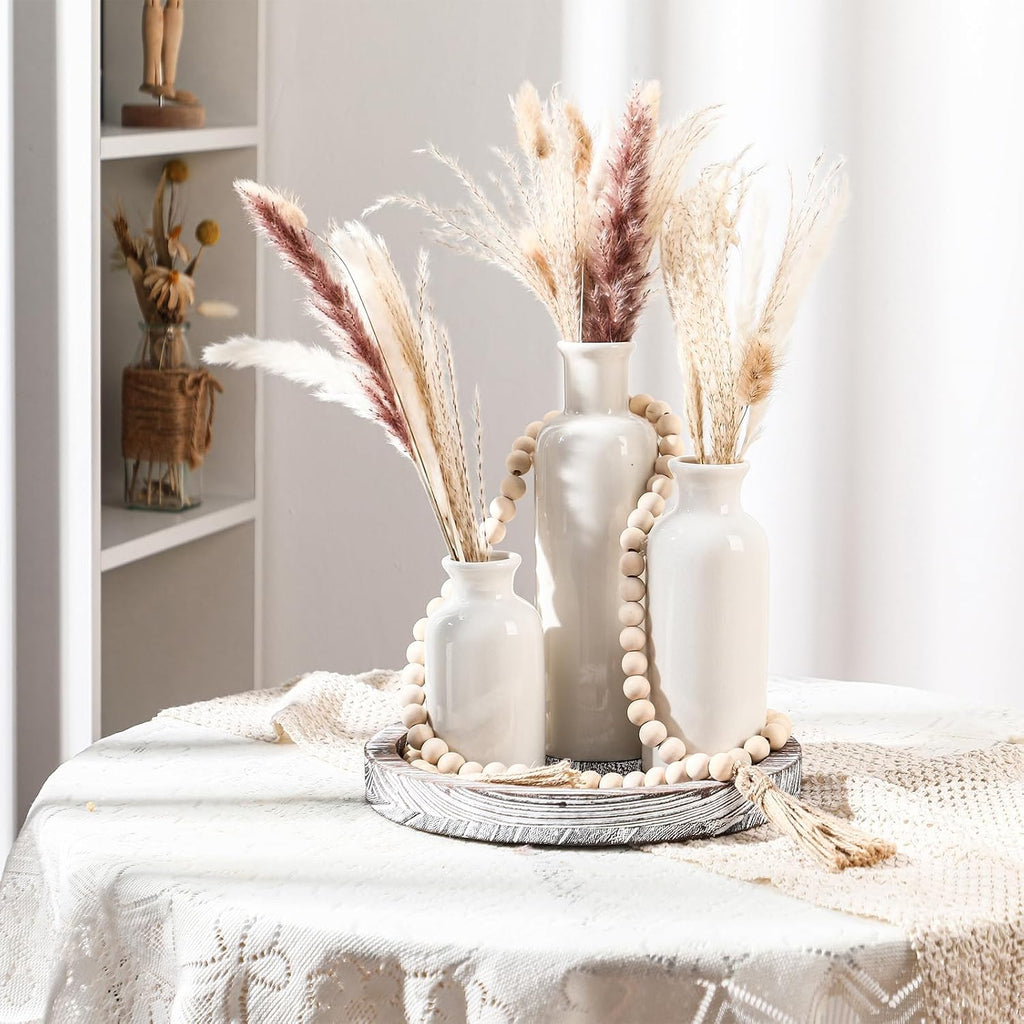 5 Pcs Coffee Table Decor Set, Gray White