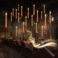 kakoya Flameless Floating Candles with Wand，20 Pcs Magic LED Hanging Taper Candles，Flickering Battery Operated Taper Candle with Wand Remote for Halloween Decorations Best Gift(Orange)