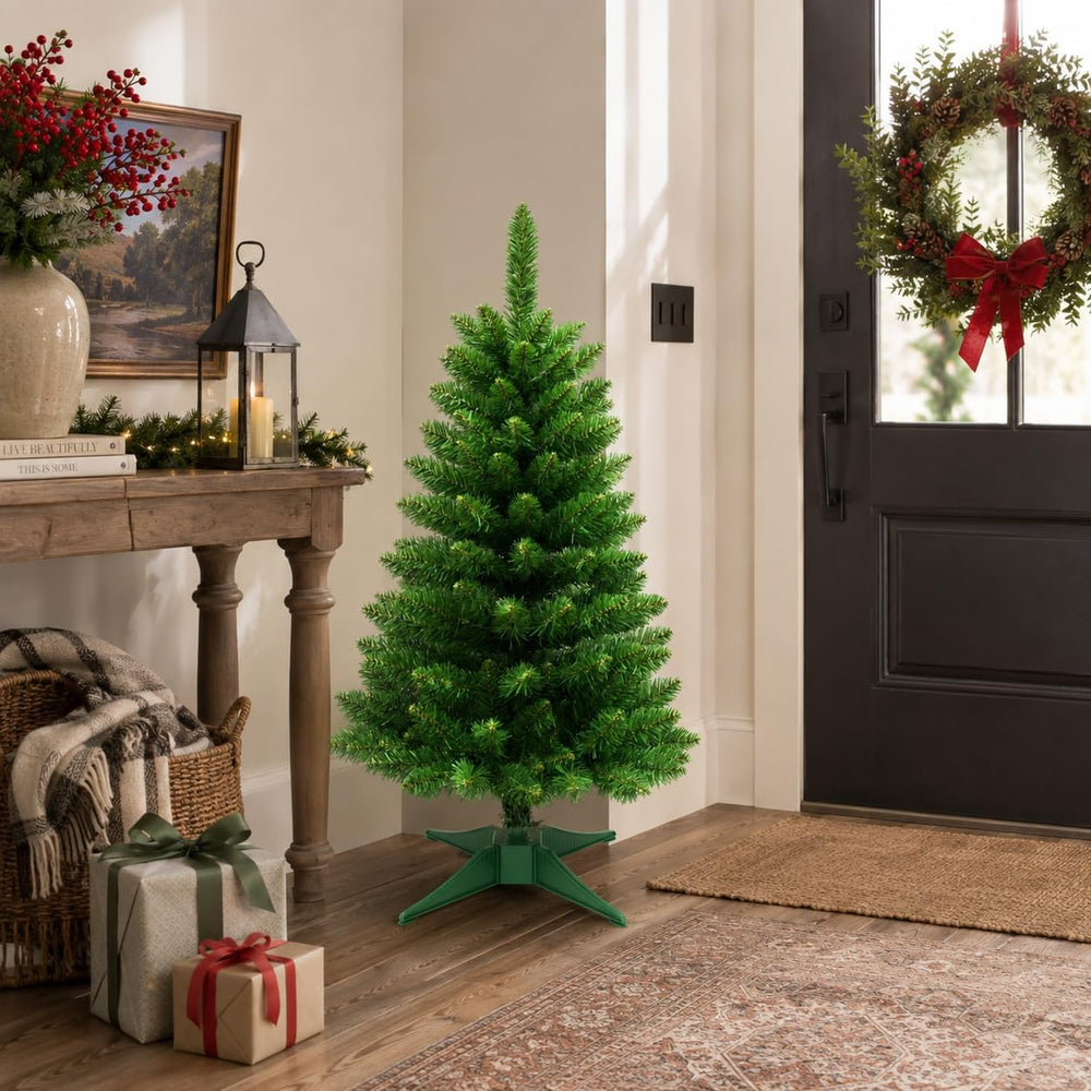 4FT Artificial Small Christmas Tree Mini Tabletop Decor Green