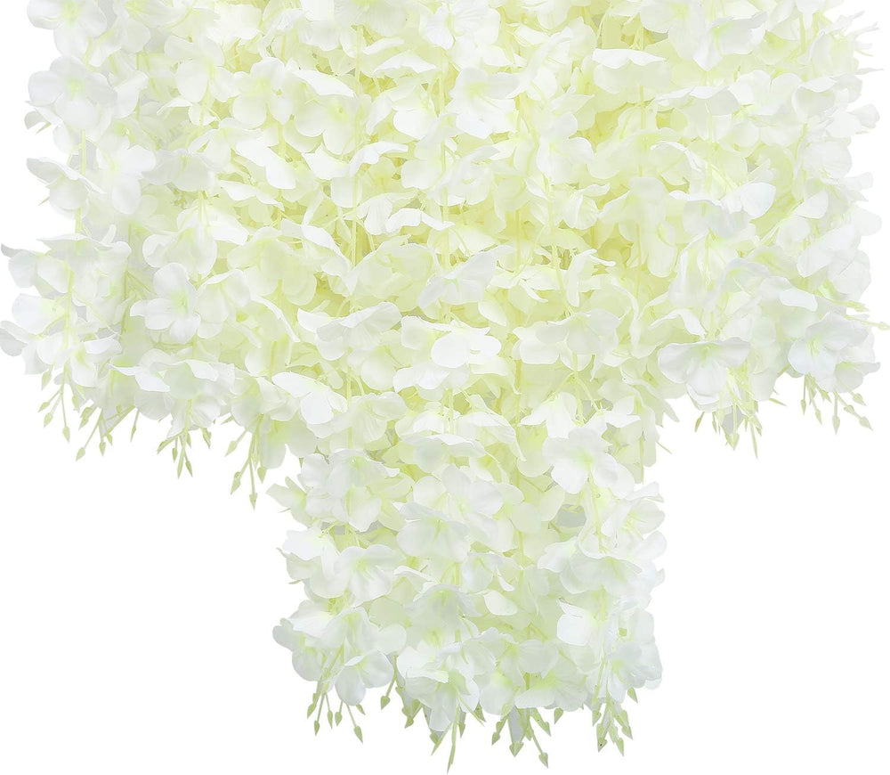 U'Artlines 24 Pack (Total 86.4 Feet) Artificial Fake Wisteria Vine Rattan...