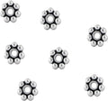 4mm & 5mm Silver Plated Daisy Spacer Beads, No Seam, Antiqued Silver Color, Lead, Nickle and Cadmium Free (5mm Bali Daisy Spacer Beads Pack of 1,000)