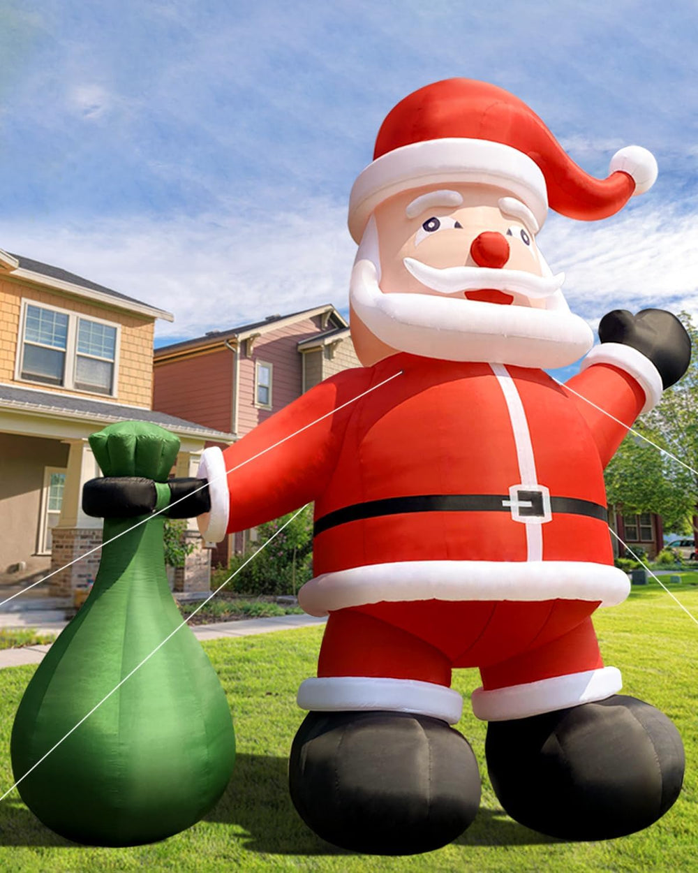 Giant Santa Inflatable 33FT Santa Claus for Christmas Outdoor Decoration, UL ...