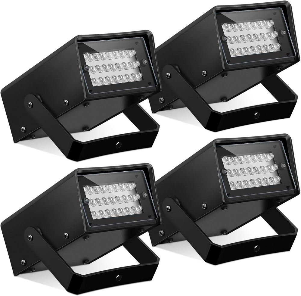 Treela 4 Pack Strobe Party Light Small Bright LED Outdoor, White, 24 LED