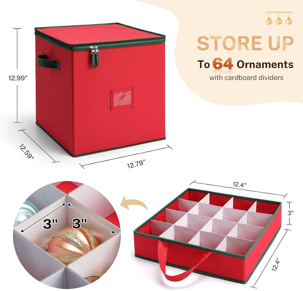 MaidMAX Ornament Storage Box, Ornament Storage, Christmas Ornament Storage