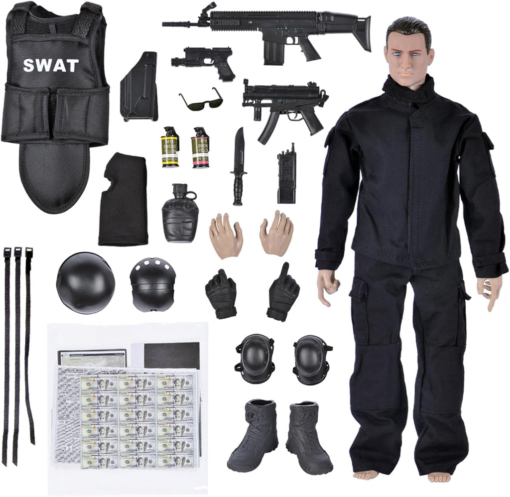 12 inch action figures military set, 1/6 scale, side view