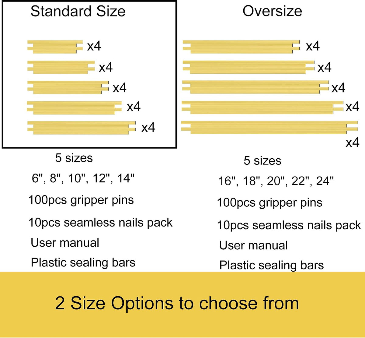 ecoiou 20 stretcher bars 5 standard size for, side view