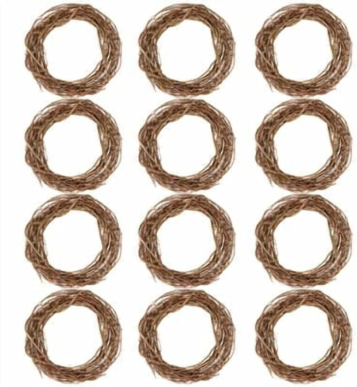 Ashland 14" Natural Grapevine Wreath - Ready-to-Decorate Rustic Home Decor for Weddings, Birthdays, Parties, and Holidays - Bulk 12 Pack