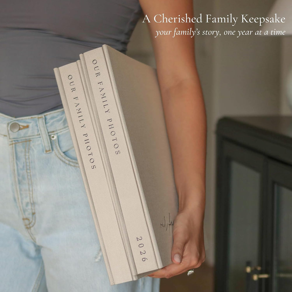 Family Photo Album 4x6 Pictures Large Linen Picture Book