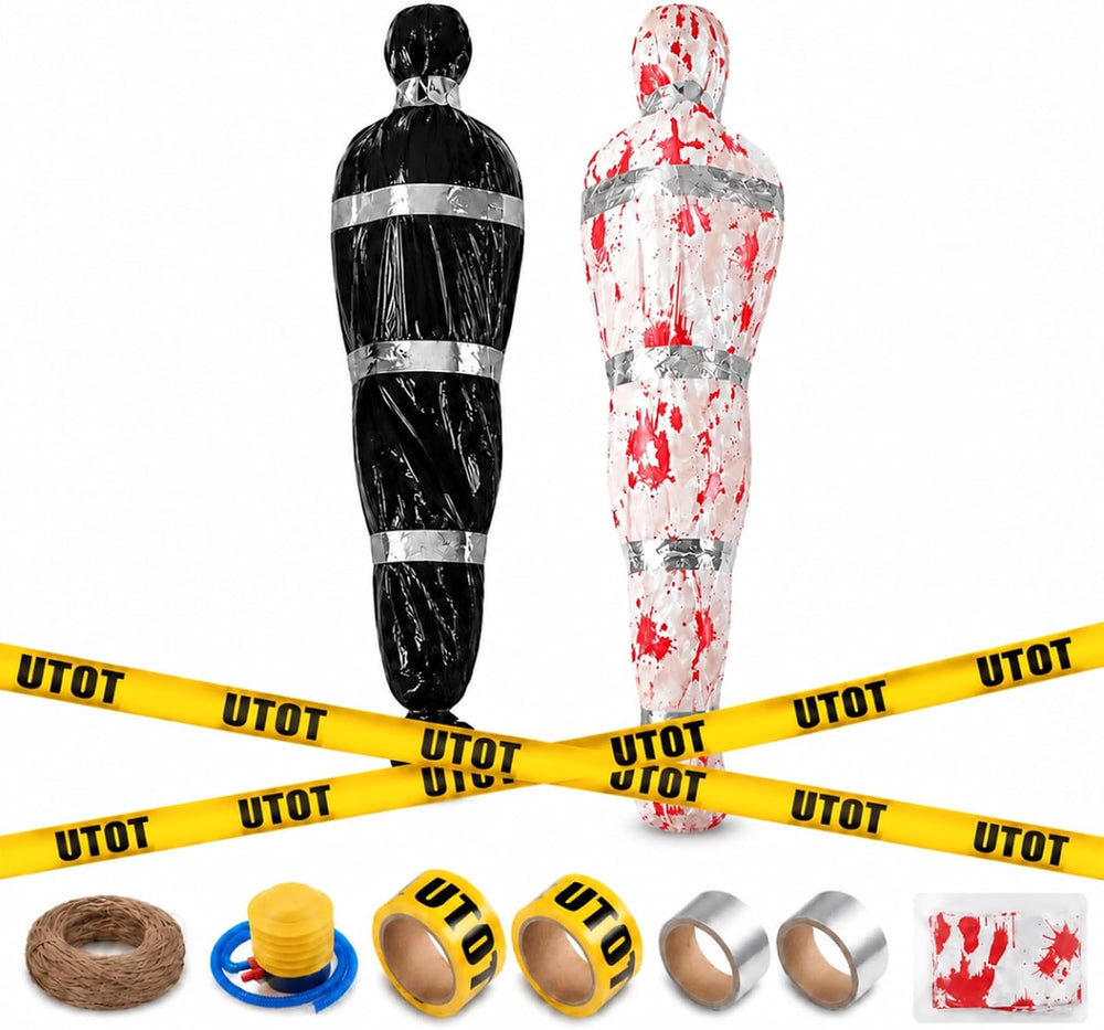 2 Packs 5.5ft Scary Hanging Fake Body Props,Halloween Decorations Outdoor