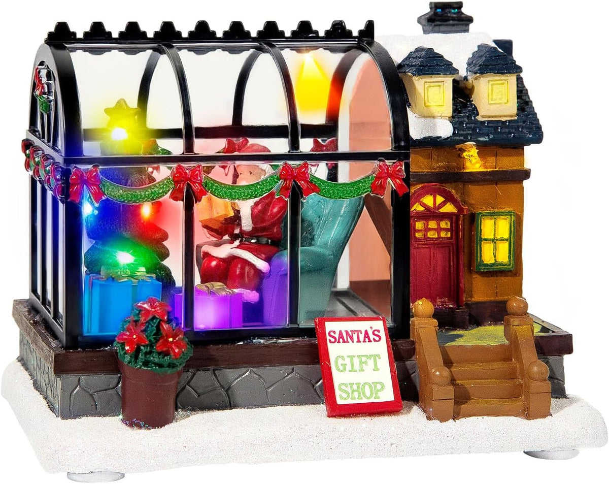 LED Lighted Christmas Village Greenhouse - 6.1" Village House Decoration