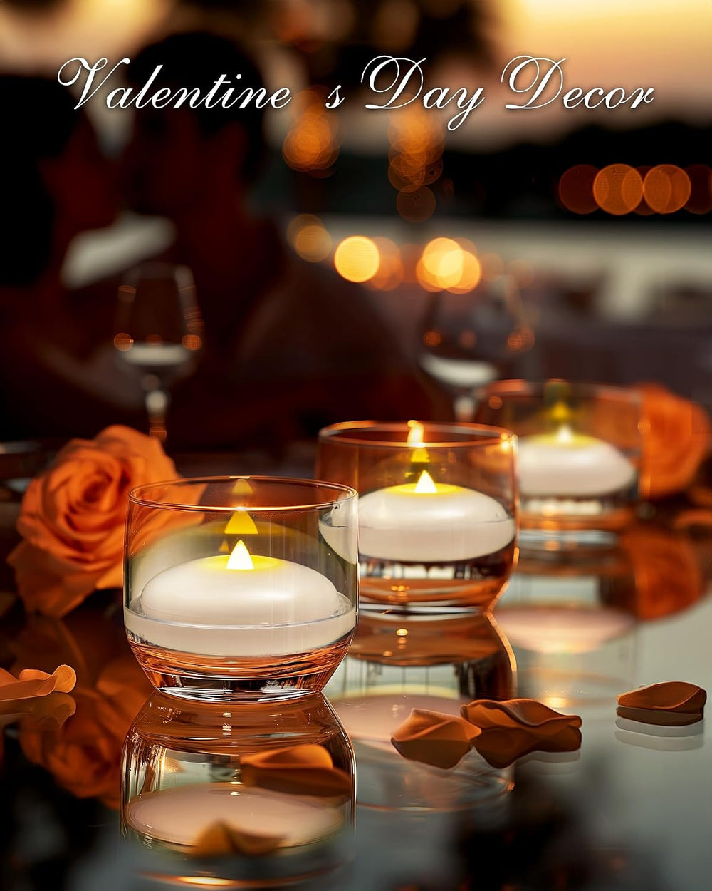 Homemory 48Pack 3" White Flameless Floating LED Candle, Waterproof Tealight