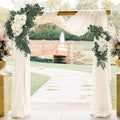 Ivory Wedding Arch Draping Fabric 4 Panels 29" x 20 FT White Drapes for Backdrop Sheer Curtains Wedding Drapes for Romantic Bridal Baby Shower Ceremony Birthday Party Fall Outdoor Events (4 Pack)