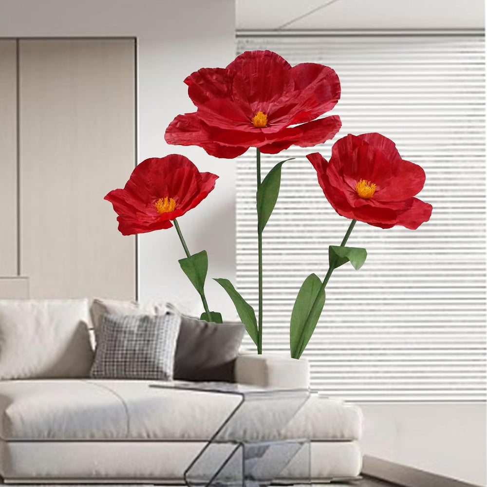 5.9 Ft Large Paper Artificial Flowers, Giant Flowers for Decoration