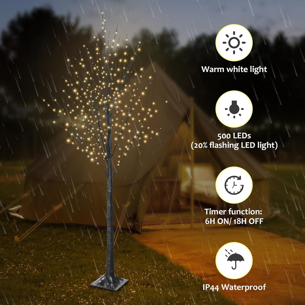 6FT Halloween Tree, 500 LED Lighted Twig Tree