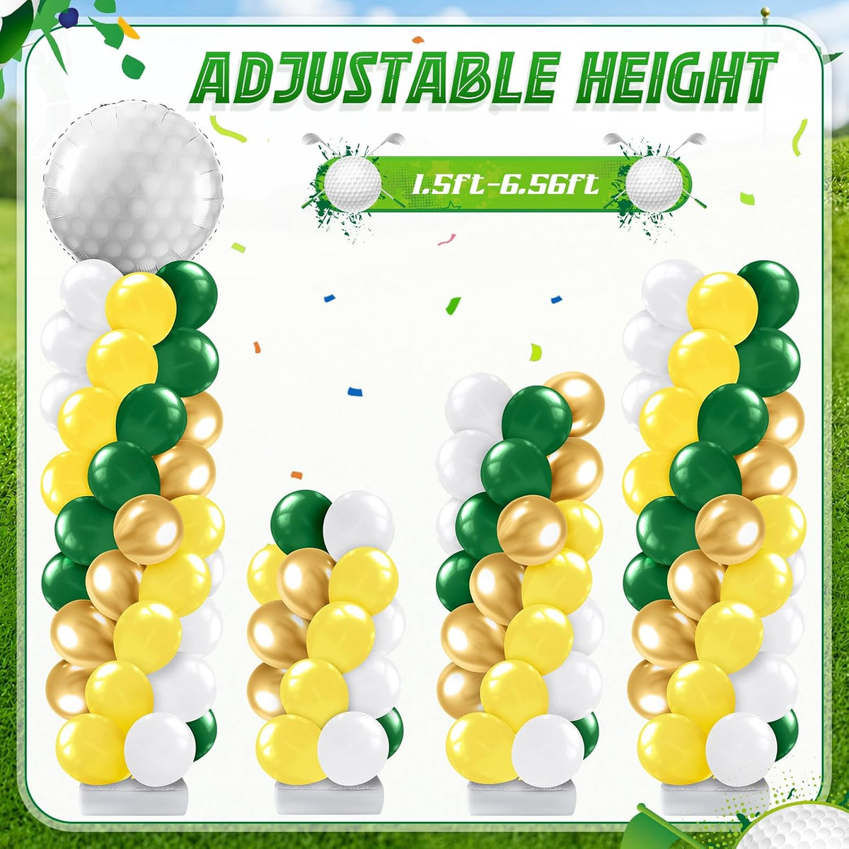 Kasyat 2 Sets Golf Balloon Column Stand Kit