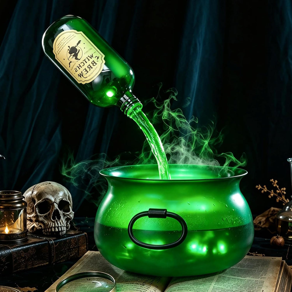 Translucent Witch Cauldron Magic Floating Potion Bottles & Mist Maker
