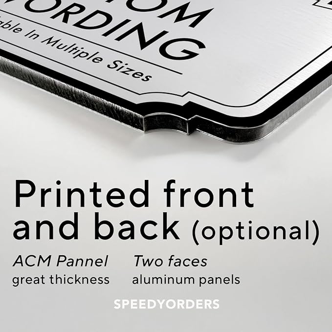 Custom Decorative Aluminum Signs - Personalized Driveway Signs, Waterproof, Made in USA - Metallic Silver, 12x8 inches