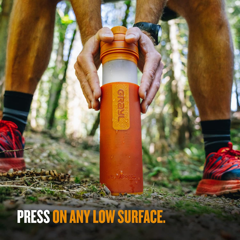 GRAYL UltraPress 16.9 oz Water Purifier & Filter Bottle, Mojave Redrock