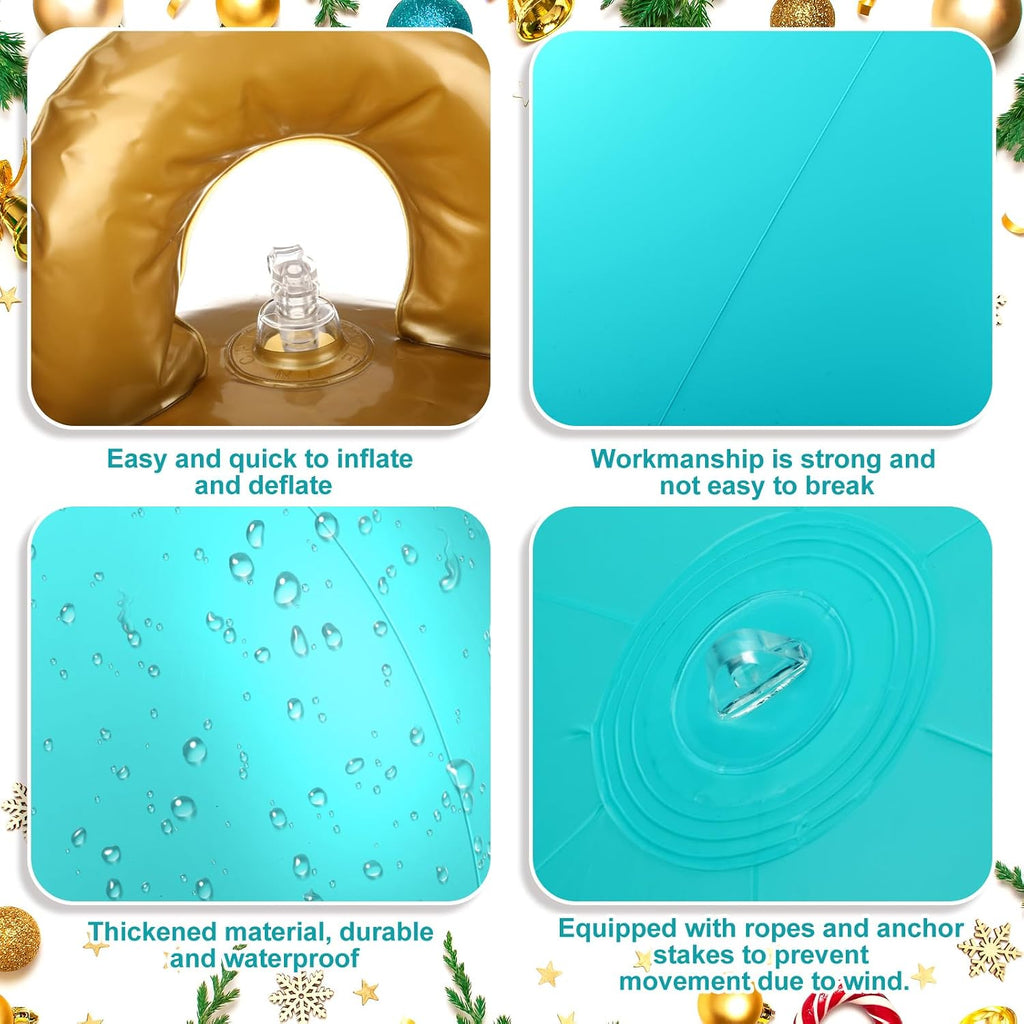 jetec 4 pcs giant inflatable christmas ball, solid, close-up detail