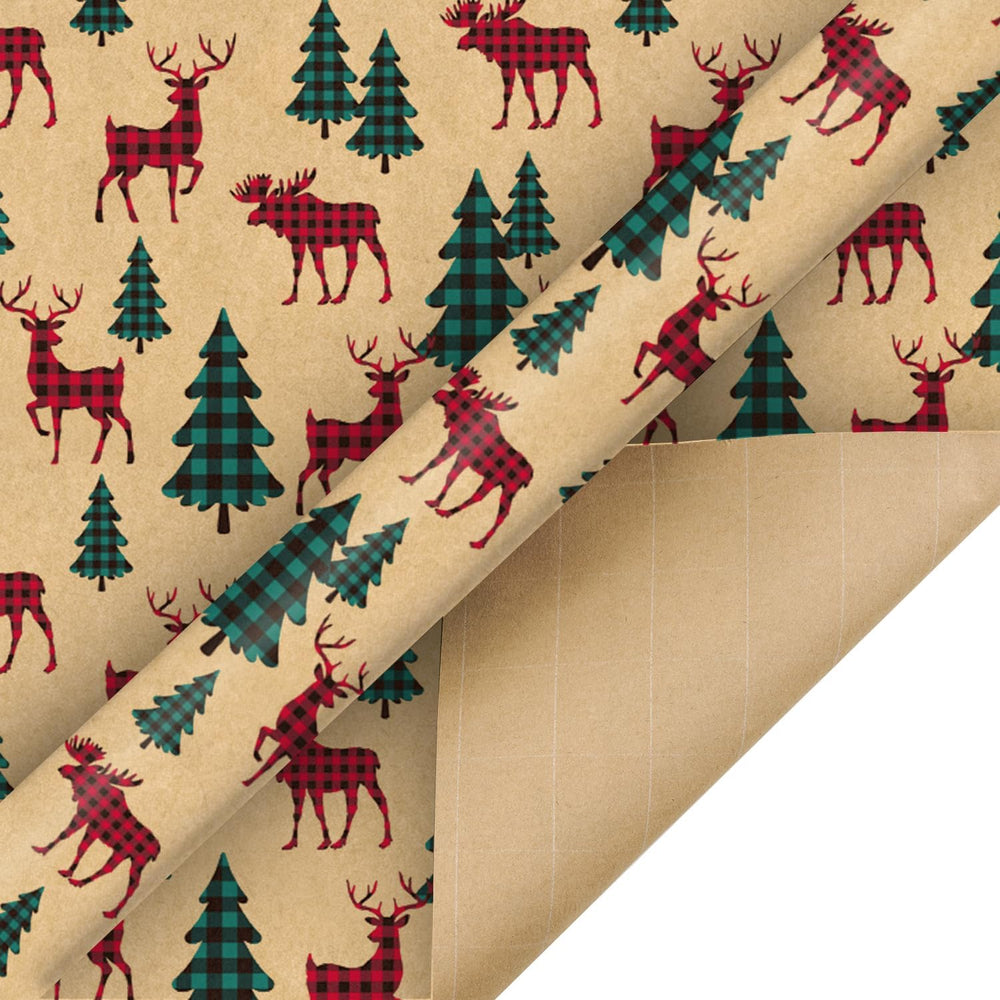 RUSPEPA Christmas Wrapping Paper Rolls with Tags, Jute String and Gift Wrap B...
