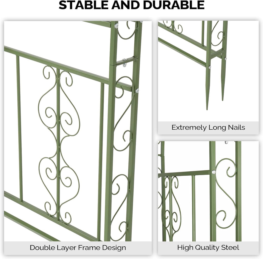 Metal Garden Arch Arbor Trellis, Outdoor Climbing Plant Frame