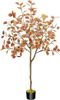 5FT Fall Artificial Tree for Decoration Fall Eucalyptus Tree Artificial