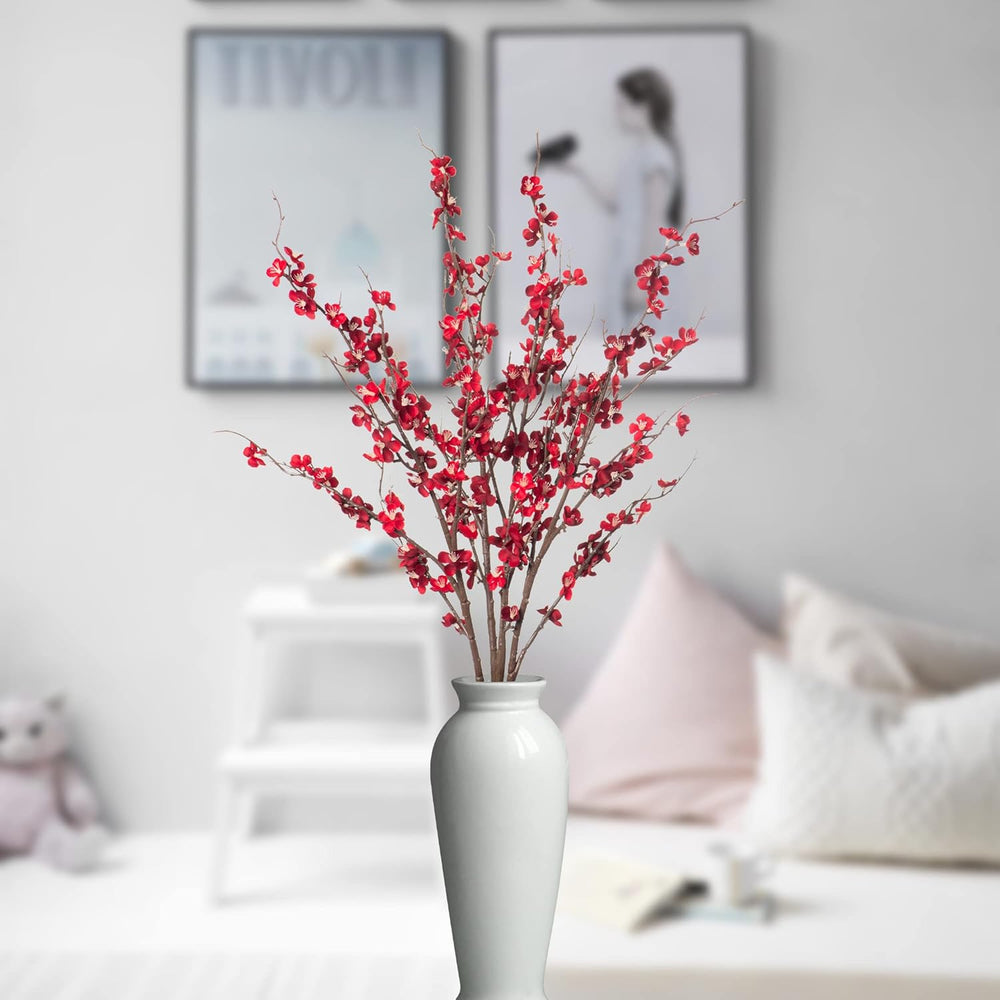 4Pcs Cherry Blossom Branches Artificial Flowers for Spring Summer Indoor Deco...