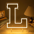 Light Up Letters L, Led Marquee Letter Lights Neon Sign, 13.9" Height Decorative Lighted Alphabet Number, Battery/USB Powered Led Letters Lights for Wedding, Birthday, Party, Christmas or Home Decor