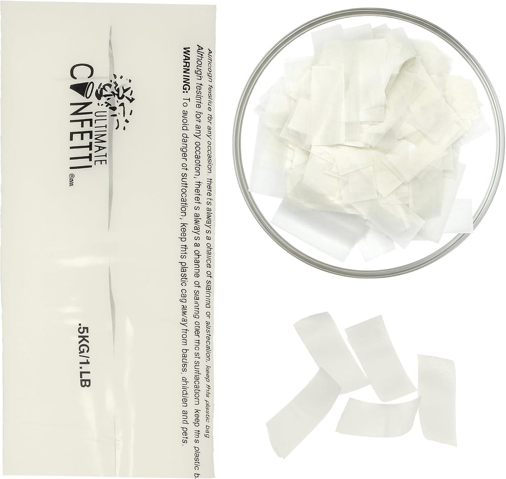 ultimate confetti, biodegradable dissolving rice paper confetti –rectangular, view 11