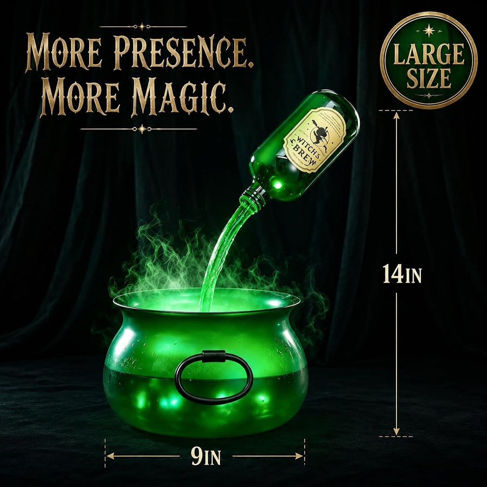 Translucent Witch Cauldron Magic Floating Potion Bottles & Mist Maker