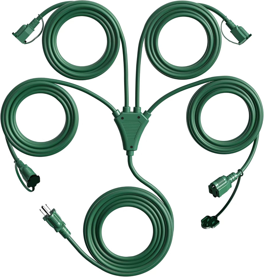 Eversimpleinc 1 to 4 Splitter Extension Cord, 3 Prong Plug 46FT