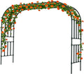 Square Tube Garden Arch Trellis, 10.5FT x 8.2FT Metal Arbor, Outdoor Trellis for Climbing Plants, Black