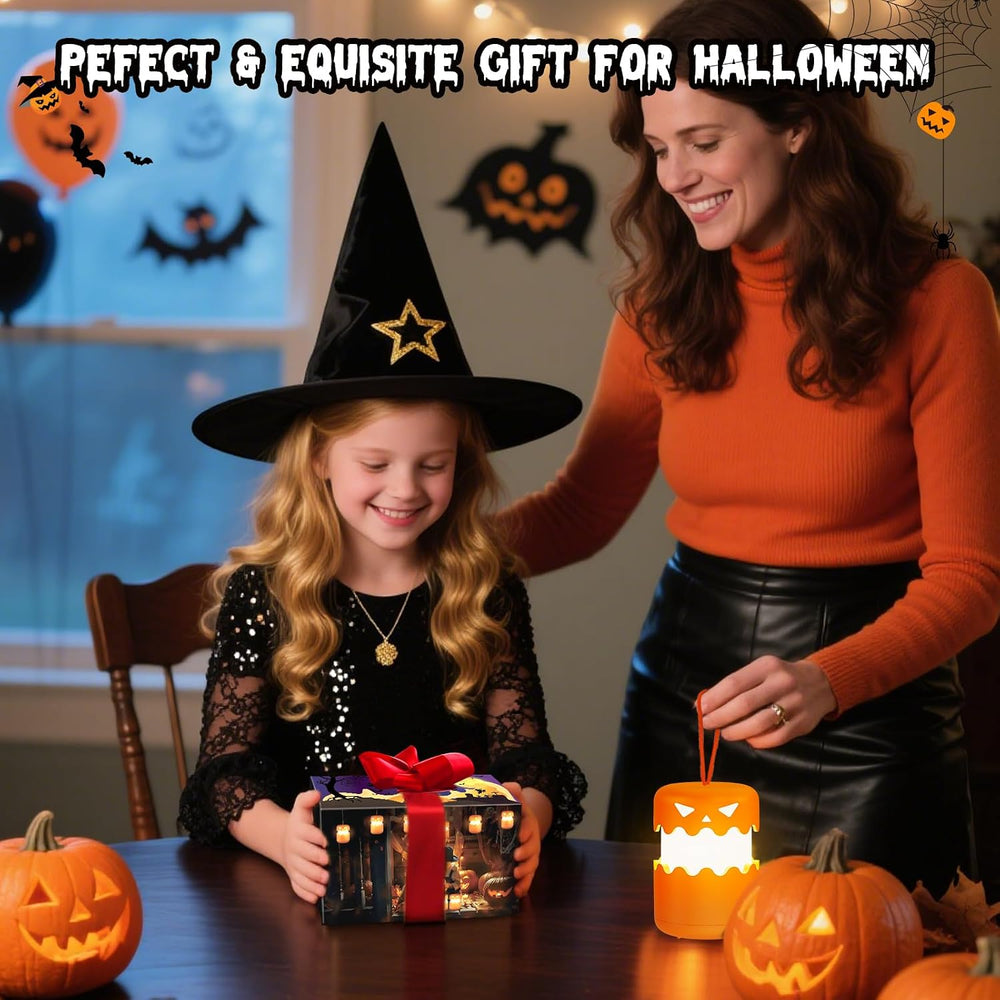 Rechargeable Halloween Pumpkin Lantern Light Collapsible Jack O Lantern