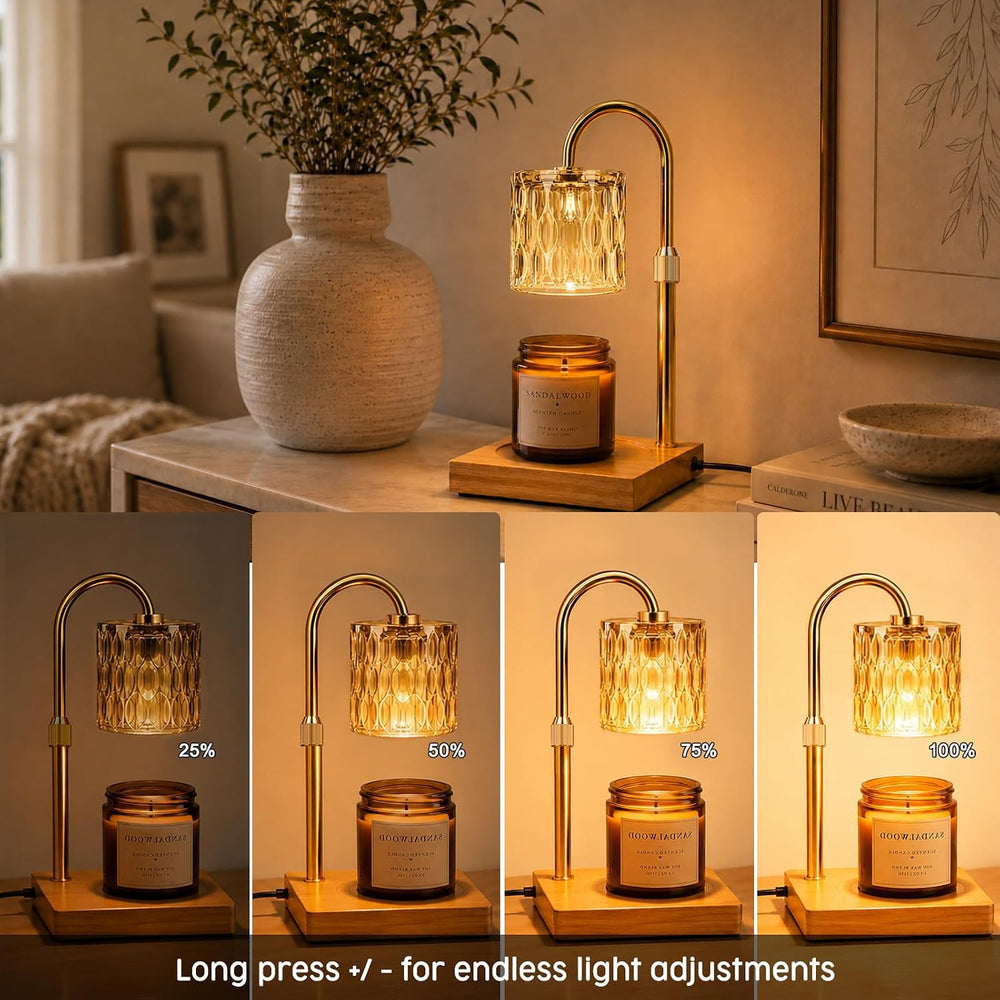 TOACSUCP Candle Warmer Lamp with 3 Bulbs, Adjustable Height Dimmable Candle W...