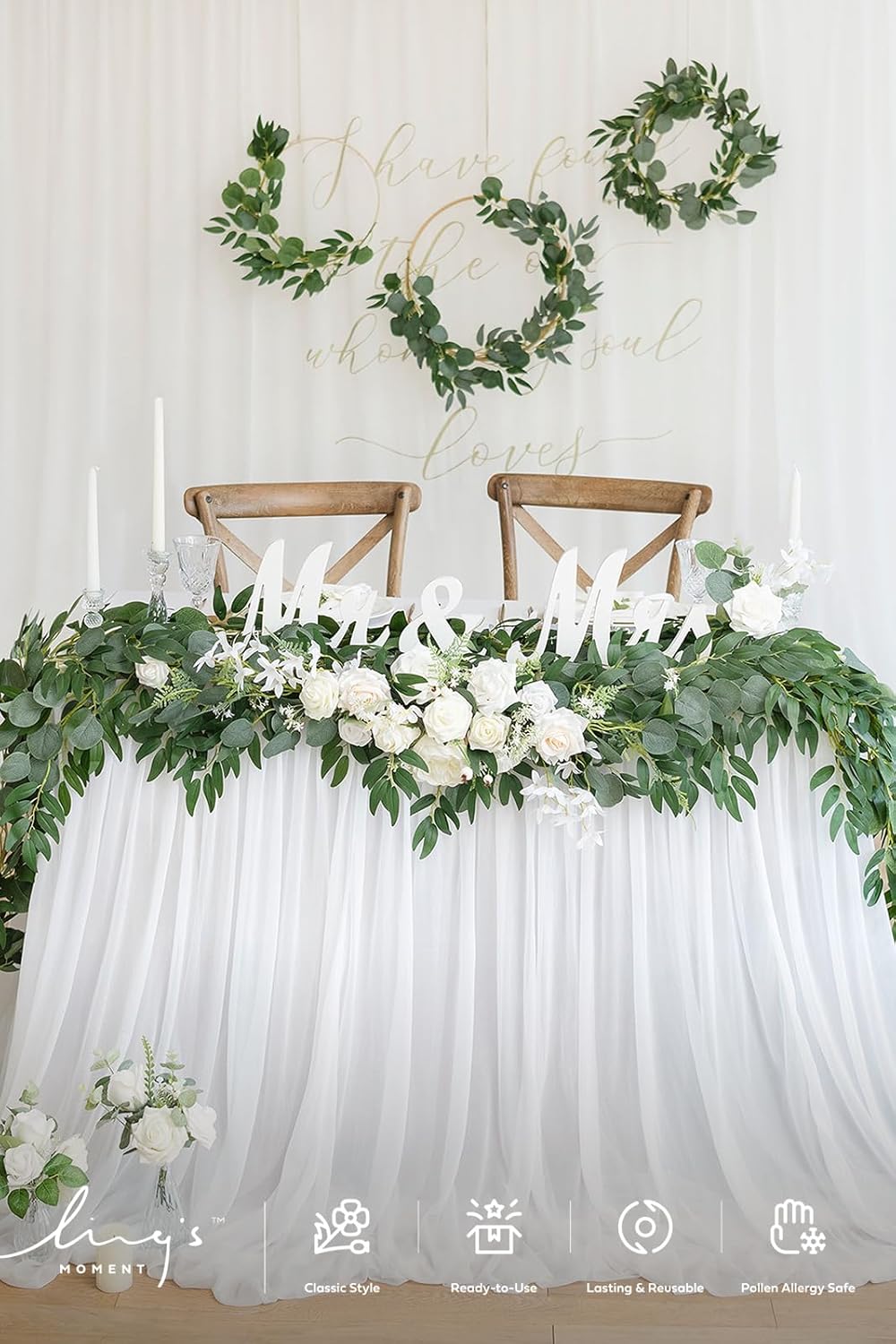 Ling's Moment Green Eucalyptus Garland, 5.9ft, 2pcs