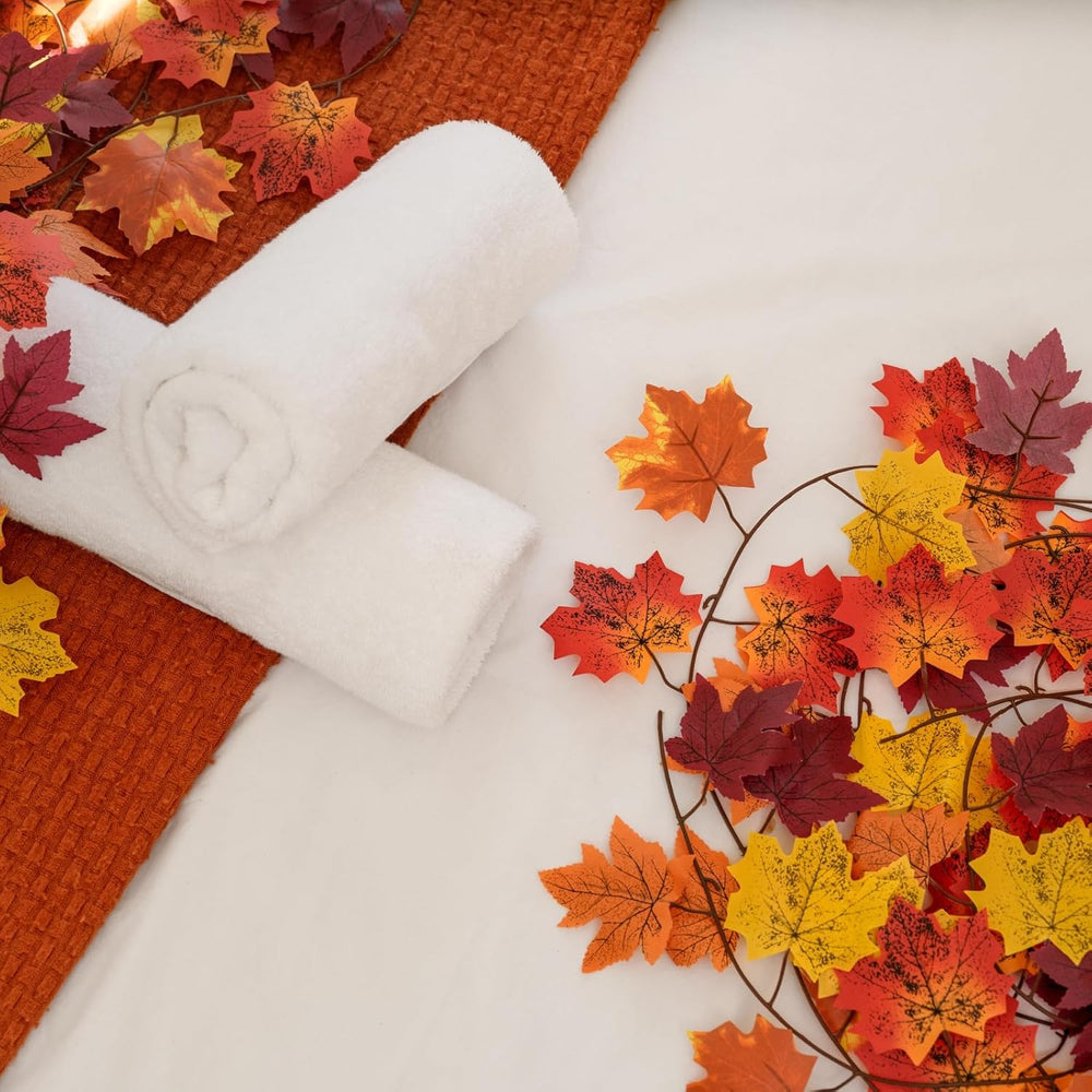12 Pack Fall Garland, Total 95Ft Artificial Autumn Maple Leaves Garland Hangi...