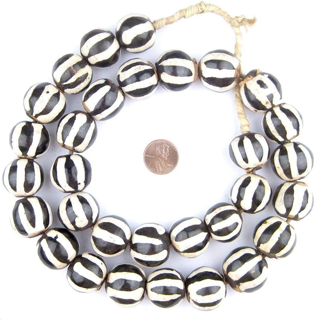 the bead chest batik bone beads - full shown in use