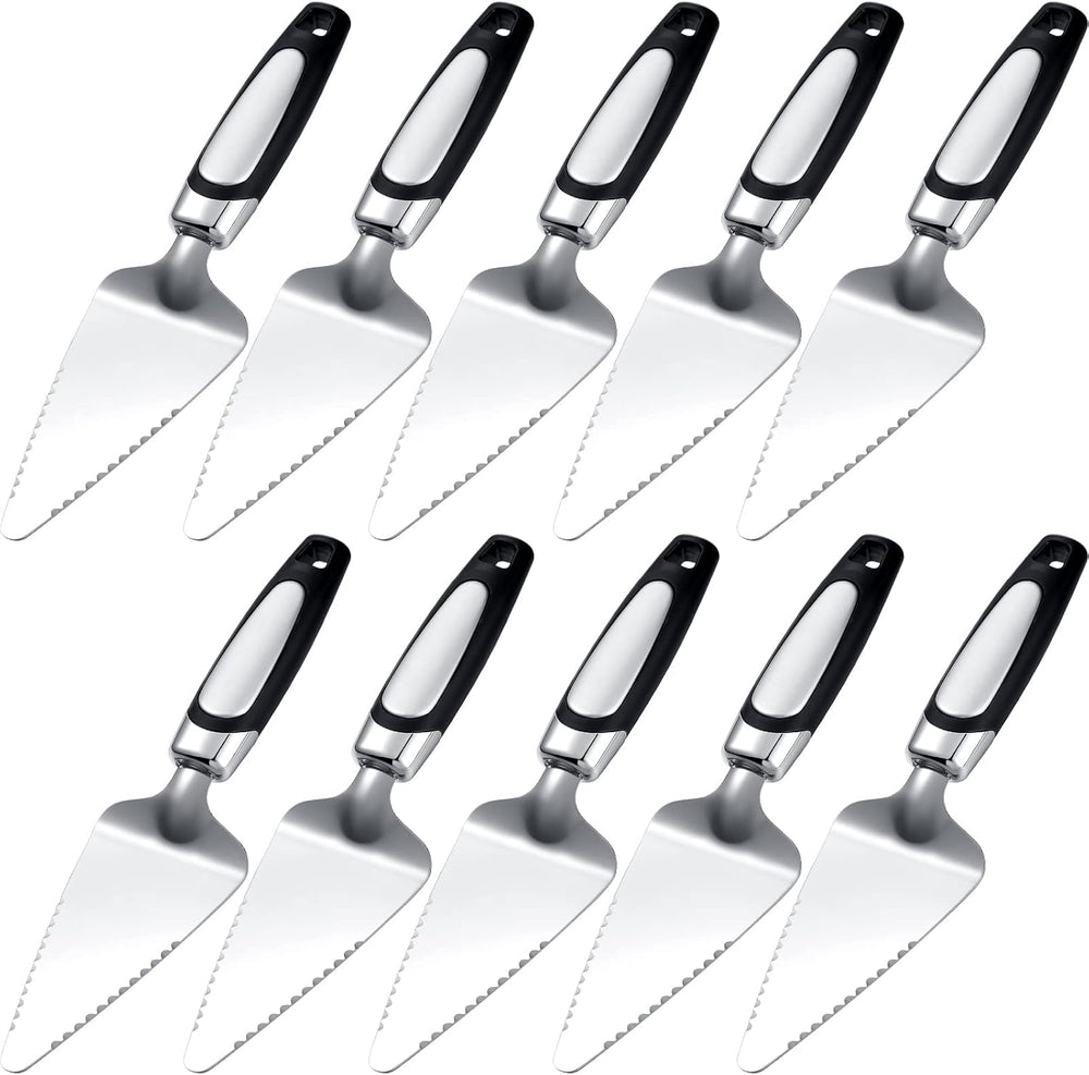 Yinder 10 Pcs Pizza Spatula Pie Server Stainless Steel Serrated Cake Cut