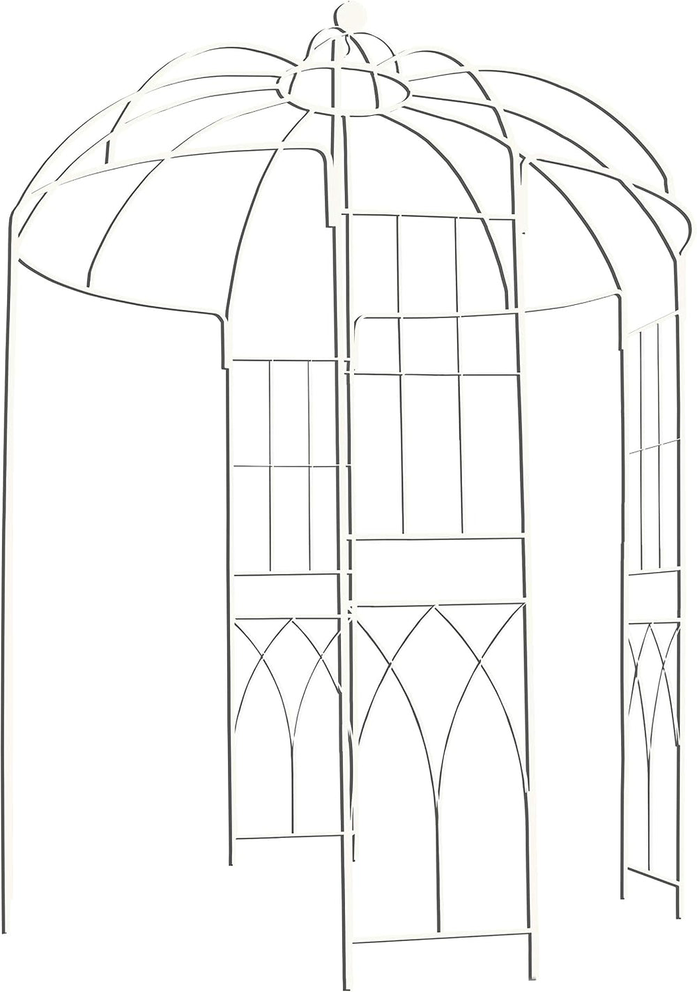 French Style Birdcage Shape Heavy Duty Gazebo, 9' Highx 6'6" Wid...
