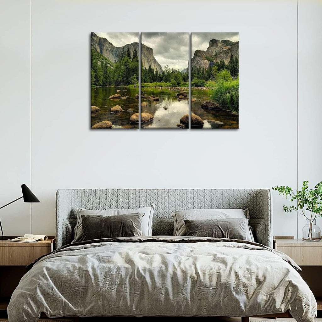 yosemite wall art nature national park canvas lake on a desk or shelf