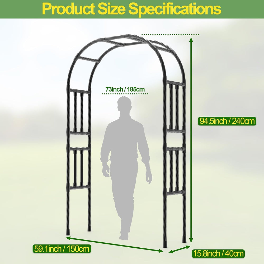 Garden Arch Trellis - Garden Arch Size Length: 59in Height: 94.5in