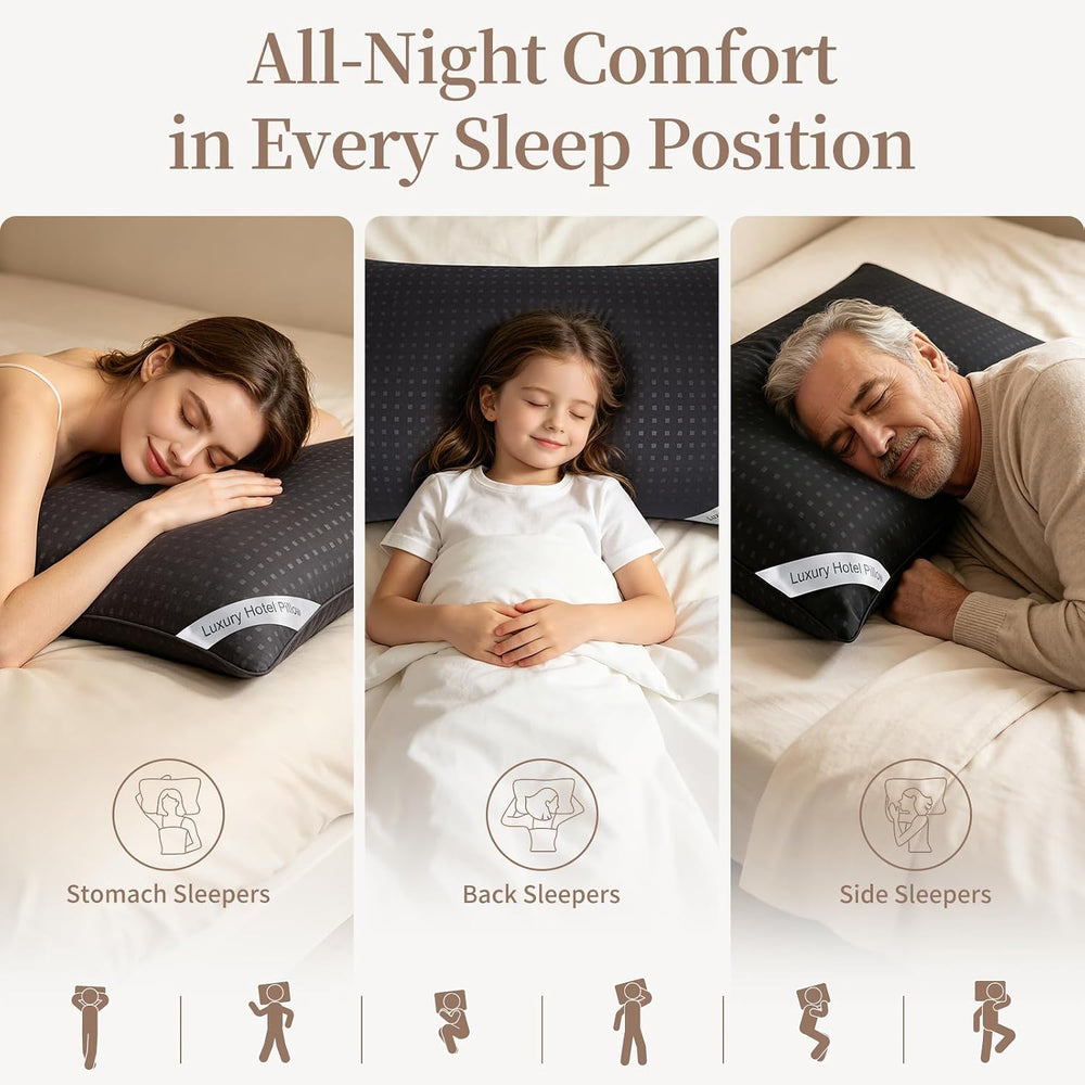 Bed Pillows for Sleeping Standard Size Set of 4, Luxury Hotel Quality Cooling...