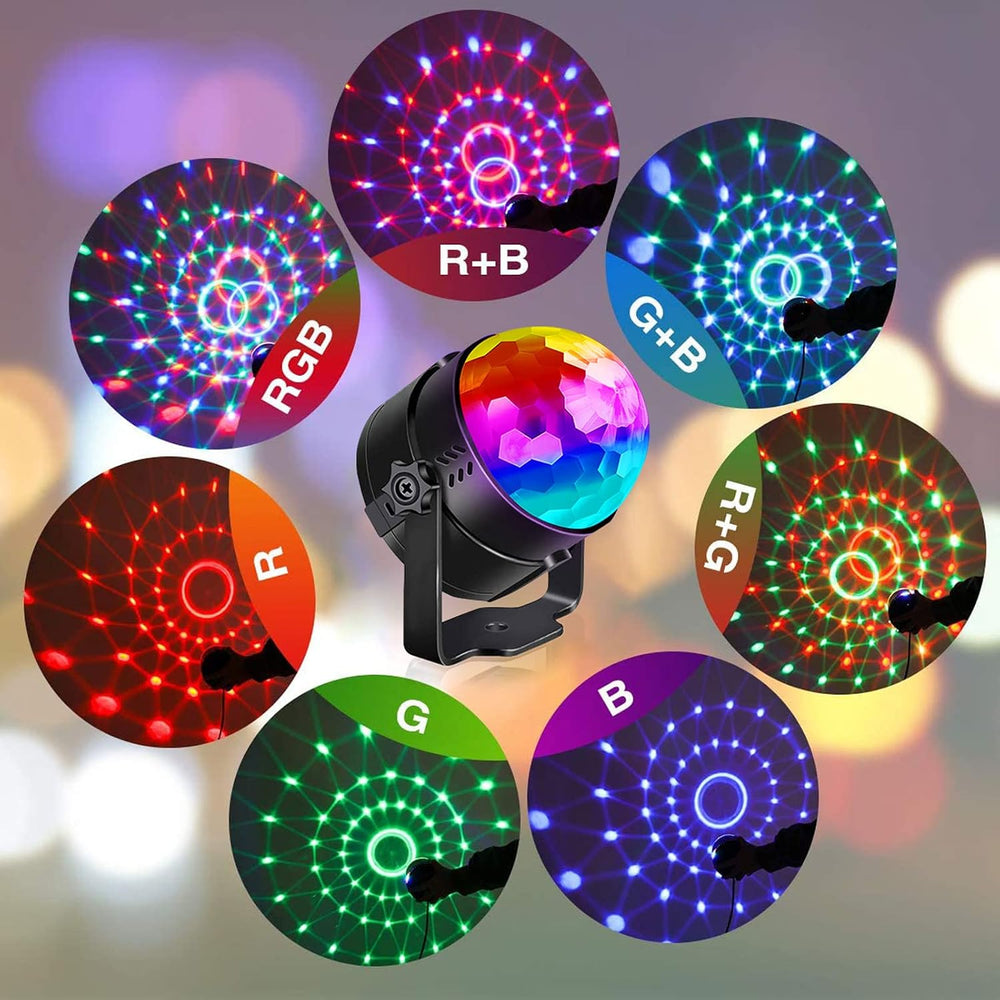 10PCS Disco Ball Party Light, Sound Activated Party Lights with Remote Contro...