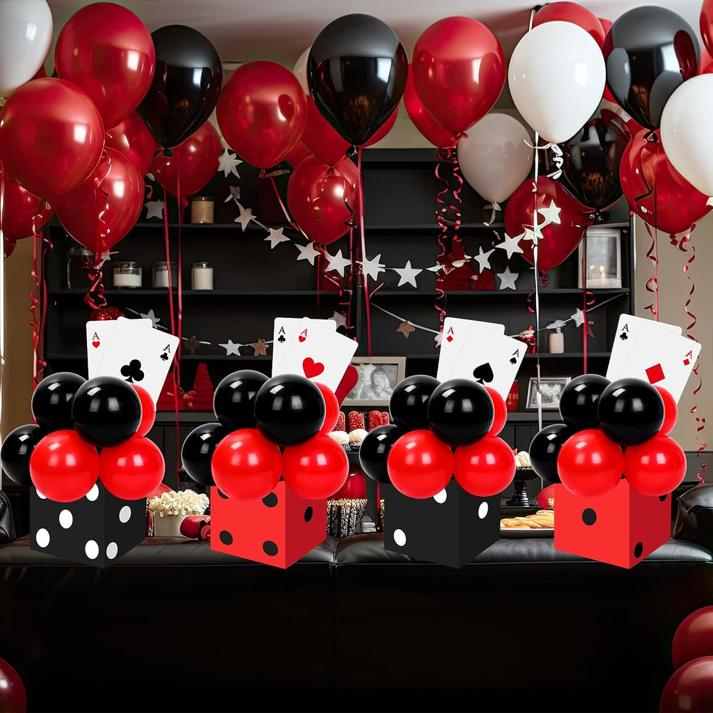 Hollowfly 54 Pcs Casino Party Decorations Dice Poker Game Night, Classic